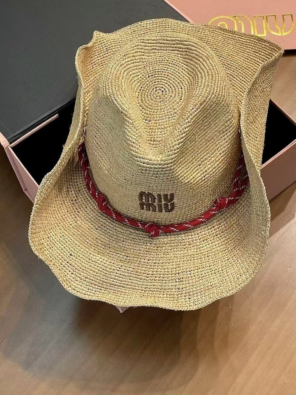 Miu Miu Lightweight Woven Straw